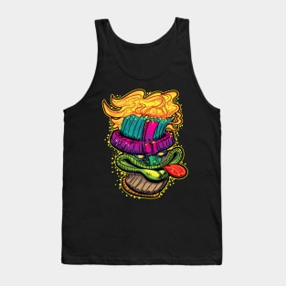 Flaming Tiki Head Tank Top